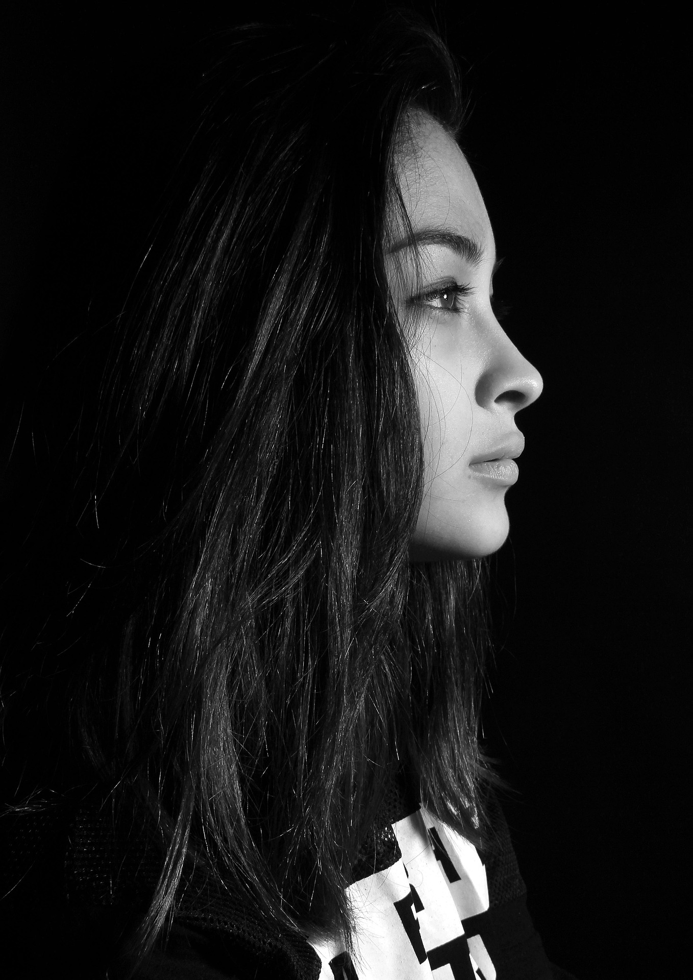 Portrait, Woman, Profile image